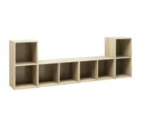 4x TV Cabinet TV Stand Plasma Cabinet Lowboard Chipboard Multi Colours vidaXL