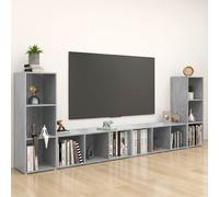 4x TV Cabinet TV Stand Plasma Cabinet Lowboard Chipboard Multi Colours vidaXL
