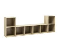 4x TV Cabinet TV Stand Plasma Cabinet Lowboard Chipboard Multi Colours vidaXL