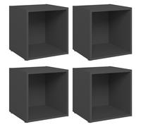 vidaXL TV Cabinets 4 pcs Grey 37x35x37 cm Engineered Wood