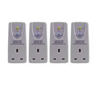 4X UK Plug 13A Gfci Leakage Protection Plug RCD Socket Home Circuit Breaker Cutout Trip Switch- UK Plug