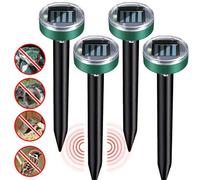 4X Ultrasonic Solar Mole Rat Repellent Pest Scarer Deterrent Repeller For Garden