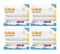 4X Unibulb Halogen R7S Linear 2250Lm 120W 2,900K 118mm (Warm White) Dimmable - Pack Of 2 (8X Bulbs In Total)