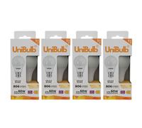 4X Unibulb Led Gls B22 (Bc) Bulb 806Lm 7.3W 2700K (Warm White) Dimmable - Pack Of 1