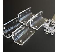 4X V2 5mm Angled L Brackets, Clear Acrylic + 20x M5 Bolts