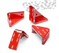 4X V3 5mm Corner Brackets, Clear Acrylic + 20x M5 Bolts, Self-Adhesive