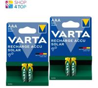 4x Varta AAA Rechargeable NiMH Solar Batteries 550mAh 1.2V HR03 LR03