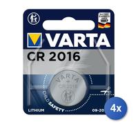 4X Varta Lithium Coin CR2016 BLI 1