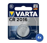 4X Varta Lithium Coin CR2016 BLI 1