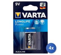 4X Varta Longlife Power 9V Blister
