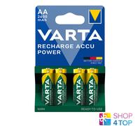 4x Varta Rechargeable AA Batteries 2600MAH Accu Power HR6 NiMH Pre-charged