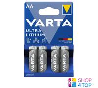 4x Varta Ultra Lithium AA Batteries 1.5V LR6 FR14505 Longlife