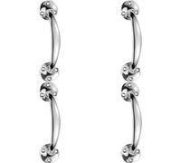 4x Victorian Bow Shaped Pull Handle 152mm Length 32mm Proj Polished Chrome Loops Multi One Size