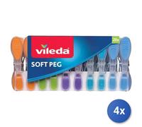 4X Vileda Soft Pegs Assorted Colors