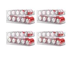4x Vossbach Refrigerator Can Organizer 250ml/330ml Beverage Can Dispenser