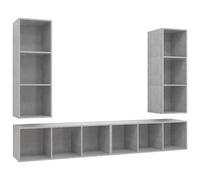 4x Wall-mounted TV Cabinets TV Stand Lowboard Chipboard Multi Colours vidaXL