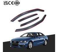 Wind Deflectors Fits Audi A4 B8 2009-2015 4-Door Saloon 4-Pcs Set Tinted Heko