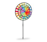 4x Windmill Rainbow Wind Spinner Colourful Pinwheel Lightweight Easy Setup