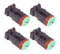 4x Work Lamp Light Plug Wiring Harness Socket Connector 2 Pin Replacement for JCB