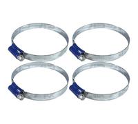4X Worm Drive Hose Clip 70-90mm Rubber Pipe Jubilee Type Clamp Radiator Tractor