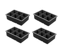 4x XL Silicone Ice Cube Tray 6 Ice Cubes 4.6x4.6cm Ice Cube Maker Jumbo Cubes