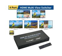 4x1 HDMI 4 Channel Quad Multi-Viewer PIP Split Screen Switch + Seamless Switcher
