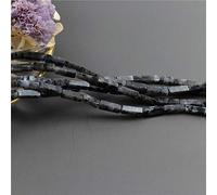 4X13MM Rectangular Column Natural Stone Black Labradorite Gemstone Loose Beads Tube Energy Stone Healing Power for Jewelry Making DIY Bracelets Earring Making