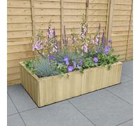 Forest Garden Low Level Lapline Planter- Rectangular (Home Delivery), Brown
