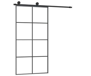 (4x2 grids, 102.5 x 205 cm) vidaXL Sliding Door with Hardware Set Multi Sizes 3 Horizontal Bars/4x2 Grids