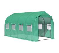 4x2 m Polytunnel Walk-in Greenhouse-Green