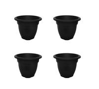 4x20cm Round Bell Planter Blac