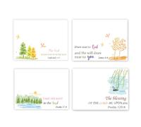 4x3 Inch Bible Sticky Notes Inspirational Sticky Note Memo Pads Bible Verse Quotes Notepads for Reminders School Office Supplies(4 Pack)
