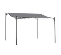 4x3 M Canopy Metal Wall Gazebo Grey