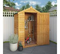 Mercia Overlap Apex Windowless Value Shed - 3 x 4ft, Brown