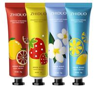4x30g Hand Cream Set, Moisturizing for Very Dry Hands, Fruit Flowers Scent