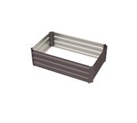 4x3ft Galvanized Steel Raised Garden Bed | Alloy-Reinforced Planter Box | Open-Bottom Drainage Design in Brown The hot sale Brown