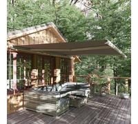 4x3m Full Cassette Electric/Manual Retractable Awning with LED Light and Remote Controller