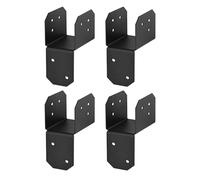4x4 Brackets - Steel Mounting Connectors, Heavy Duty Beam Sleeves, Beam Connectors with Rust Resistant Galvanized Steel | Multipurpose Log Cabin Joist Brace for Backyard Construction Projects