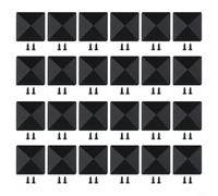 4x4 Fence Post Cap Black Pyramid Design - Pre-Drilled Plastic Finial Cap Prevents Splitting Rotting Rain Sun Damage Outdoor Deck Mailbox Fit(24pcs)