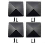 4x4 Inch Fence Post Cap, Weather Resistant ABS Plastic Enhances Fence Aesthetics(4pcs)