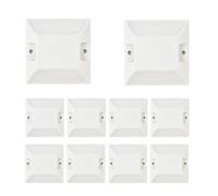 4x4 Inch Road Reflectors, 10 Pack Commercial Driveway White Reflective Pavement Studs