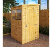 Mercia 4 x 4 Modular Shiplap Pent Shed, Brown