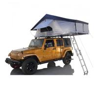 4x4 Offroad Roof Top Tent, Quick Setup Foldable Design, Waterproof Poly-Cotton Canvas, Waterproof Travel Cover, Fits Most Roof Racks(SINGLE_21_3-4 PERSON TENT)
