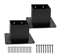 4x4 Post Base | 3.3x3.5 Inch Inner Size Fence Post Anchors | Gazebos Fixing Hardware - for Outdoor Fence Garden Patio Porch Backyard Enclosures Pergolas Gazebos Sheds