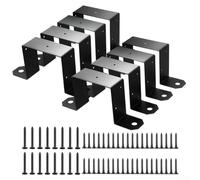 4x4 Post Brackets for Fence Stability, Heavy Duty Steel with Rust Resistant Coating for Structural Integrity (4pcs)