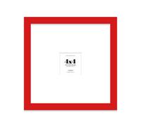 4X4" Red Picture Frame - 4X4" Square Frame With 1X1" Mount For 4X4"/1X1" Pictures Classic Style Photo Display, 1 Pack