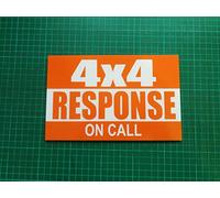 4X4 RESPONSE DASHCARD DASH CARD Rescue Responder Lowland Rescue Cave Mountain Coastguard (Orange with White Band)