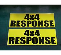 4x4 Response Magnet Battenberg Magnetic Sign Rescue First Responder Medic Event Community Paramedic Doctor First Responder Star of life x 2 (300x90)