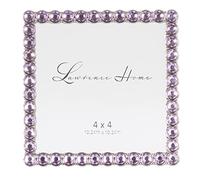 4x4 Silver Metal Sparkle Frame - Bright Lilac