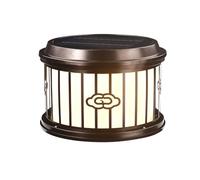 4x4 Solar Post Lights Waterproof Outdoor Dusk to Dawn LED Lamp with Glass Design 1 Pack Pier Mount Base for Deck Fence & Patio Decoration